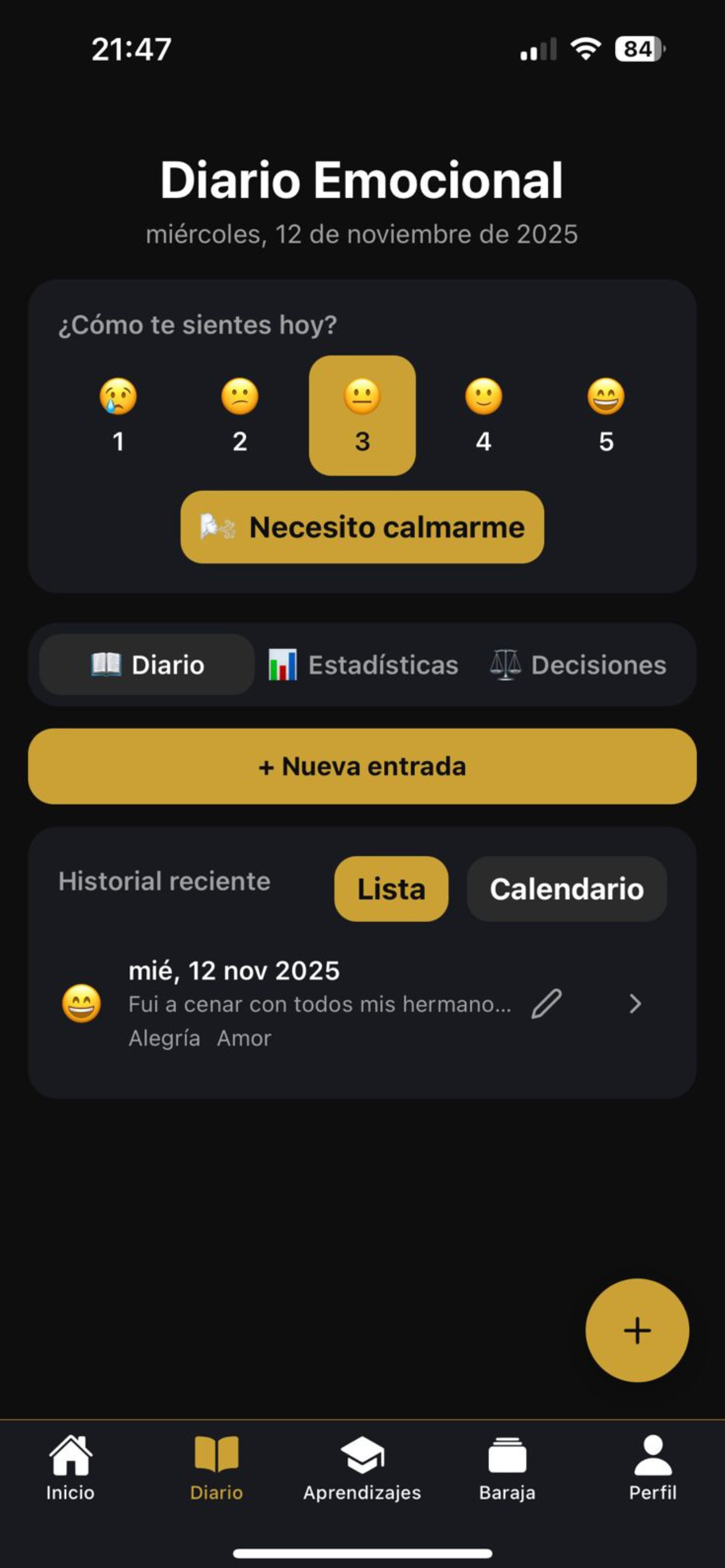 Estadísticas y progreso